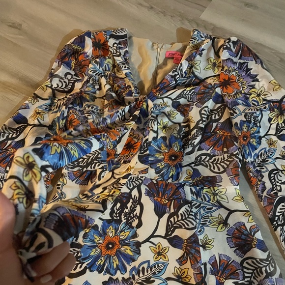 ‼️THRIFT STORE ALERT MAKE OFFER Betsey Johnson Dress Floral GardeN Bell Sleeve - Picture 8 of 13